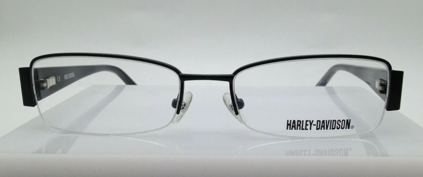 Harley Davidson HD 392 Black BLK Metal Eyeglasses Frame 52-17-140 Store Display