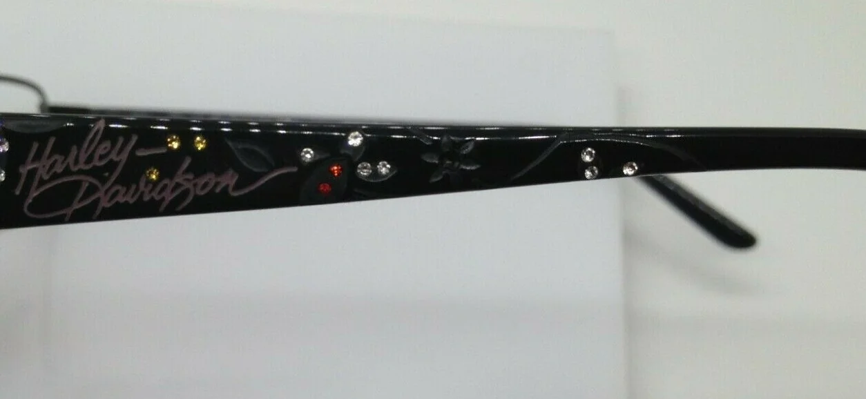 Harley Davidson HD 392 Black BLK Metal Eyeglasses Frame 52-17-140 Store Display 2